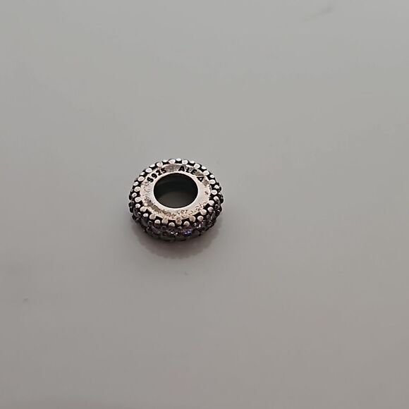 Pandora Authentic Sparkling Pink Spacer Charm With Stones - Picture 8 of 16